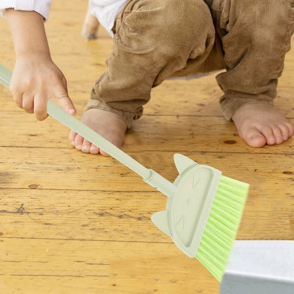 2 Pcs Children's Broom Set Toddler Kids and Dustpan Cleaning Toys