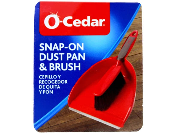O-Cedar Snap-On Dust Pan & Brush Set - 5 Pack
