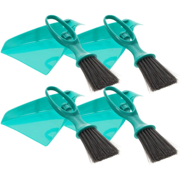 4 Sets Mini Broom Toddler Dustpan and Brush Small Desk Cleaning Table