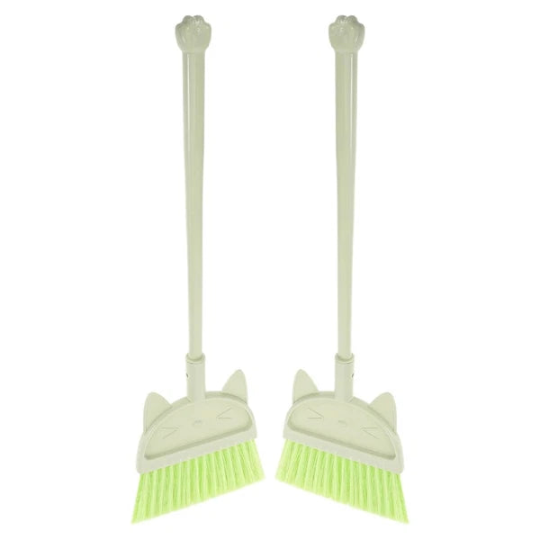 2 Pcs Children's Broom Set Toddler Kids and Dustpan Cleaning Toys