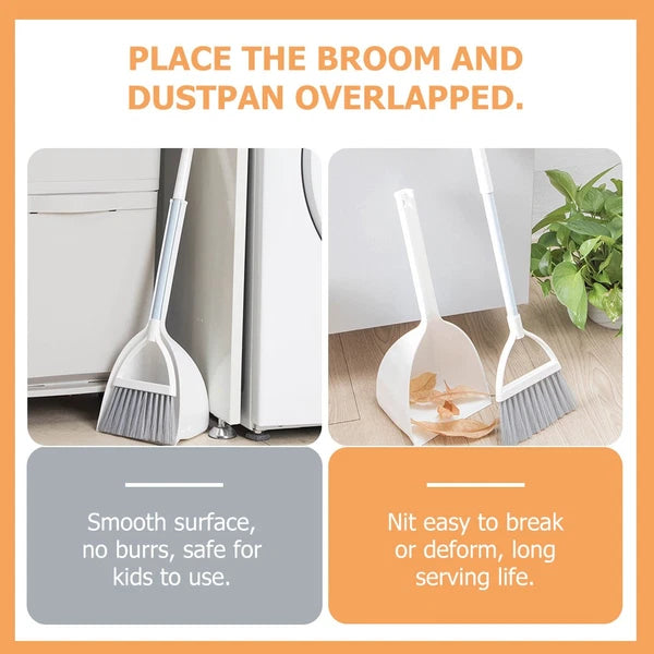 4 Pcs Small Broom and Dustpan Set Child Kids Housekeeping Cleaning Toys