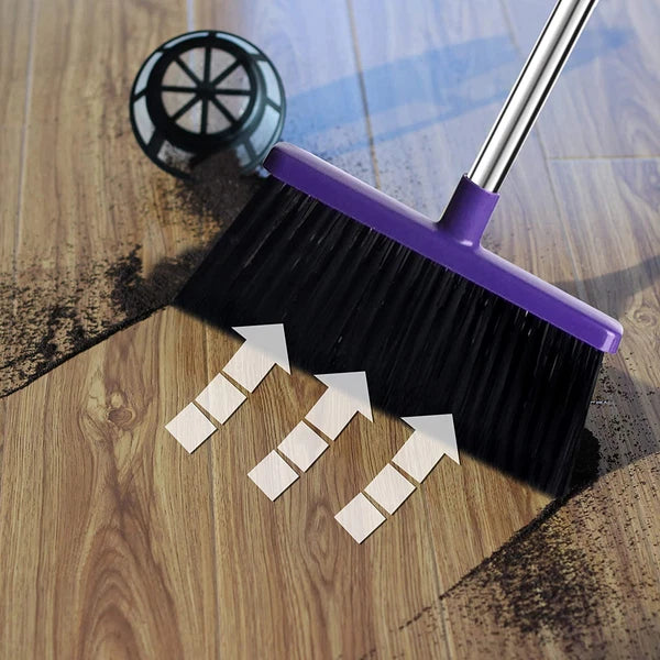 Broom and Dustpan Set Upright 50-In Broom Set Long Handle Self Cleaning Floor