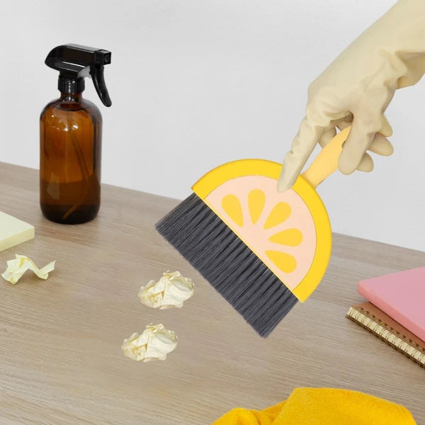 Mini Broom Set Office Brooms for Sweeping Indoor Small and Dustpan
