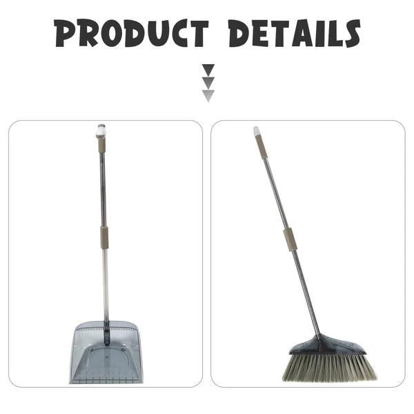Soft Broom Sweeping Travel Office Dust Pan and Brush Dustpan Kit
