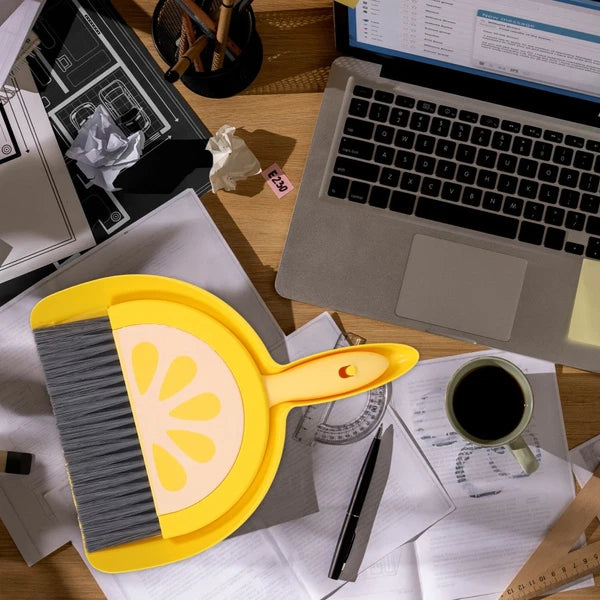 Mini Broom Set Office Brooms for Sweeping Indoor Small and Dustpan