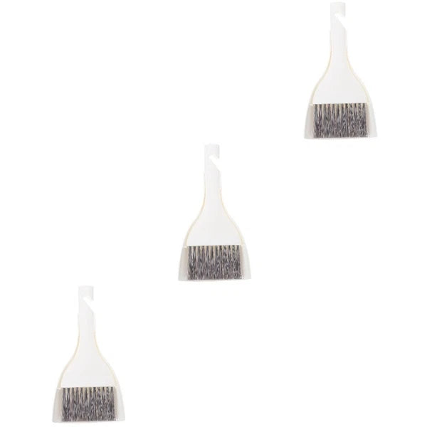 3 Sets Mini Dustpan Broom Desktop Small Cleaner Brush for Cleaning Sweeping