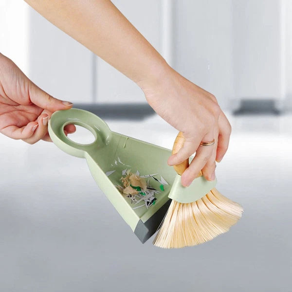 Mini Broom Dustpan Set Duster for Car Air Vent Keyboard Cleaning Brush