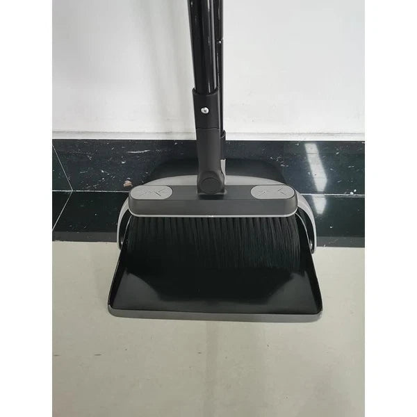 Multifunctional Broom Dustpan Set Swivel Head Extendable Handle Cleaning Fodable