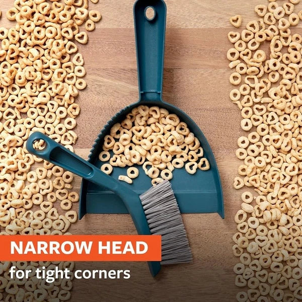 Mini Dustpan Brush Set Compact Broom Ergonomic Recycled Fishing Nets Home Office