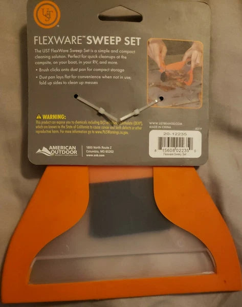 UST FLEXWARE SWEEPSET  w/ Easy Storage Travel▪︎Compact Outdoor Sweeper▪︎Dust Pan