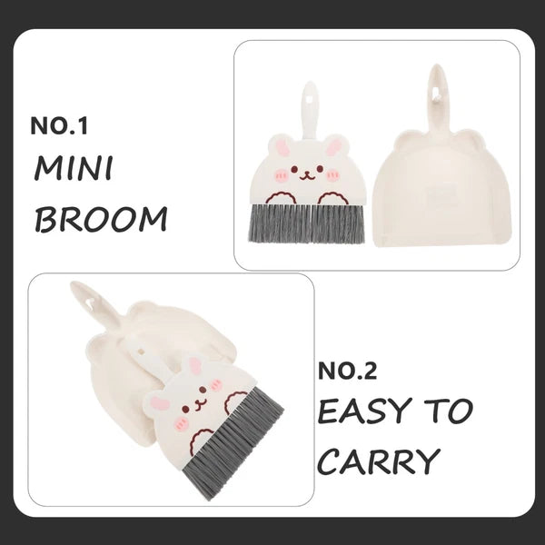 Mini Broom Set Travel Child Desktop Cleaning Supplies for Housekeeping