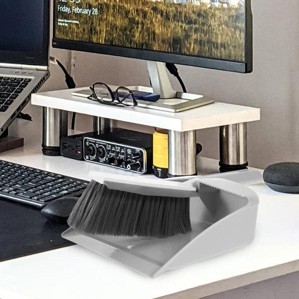 Mini Dustpan Broom Set Desktop Table Sweeper for Crumbs Small Brush and