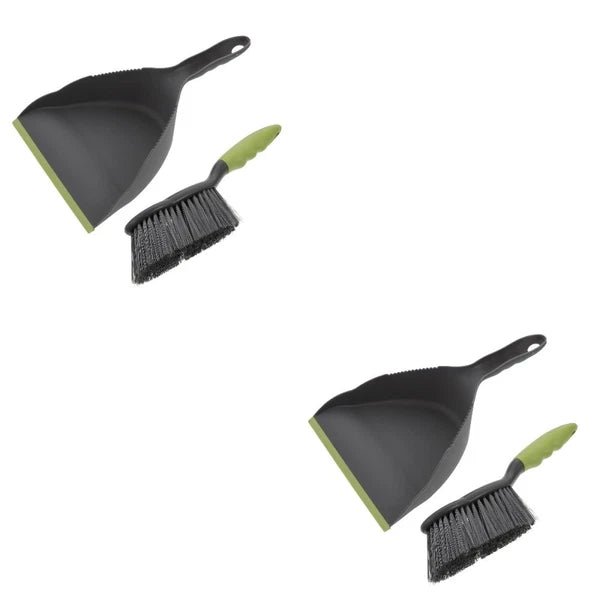 2 Sets of Household Mini Broom and Dustpan Desktop Practical Cleaning Tool
