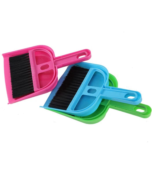 6 Pack Small Broom and Dustpand Set Handheld Cleaning Brush with Dustpan
