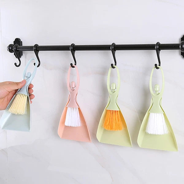 4 Sets Mini Broom Toddler Dustpan and Brush Small Desk Cleaning Table
