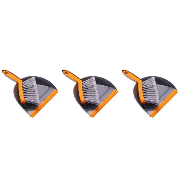 Set of 3 Mini Broom Dust Pan and Brush Sets Handheld Dustpan Small