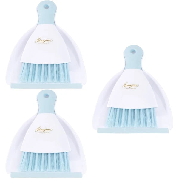 3 Pieces Convenient Small Dustpan Set Cleaning Broom Household Supplies