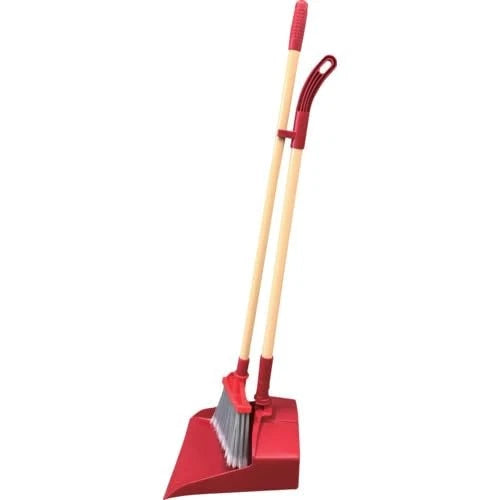 TRUSCO Multi-Function Broom Dustpan Set, Red, TDPS10-SET-R