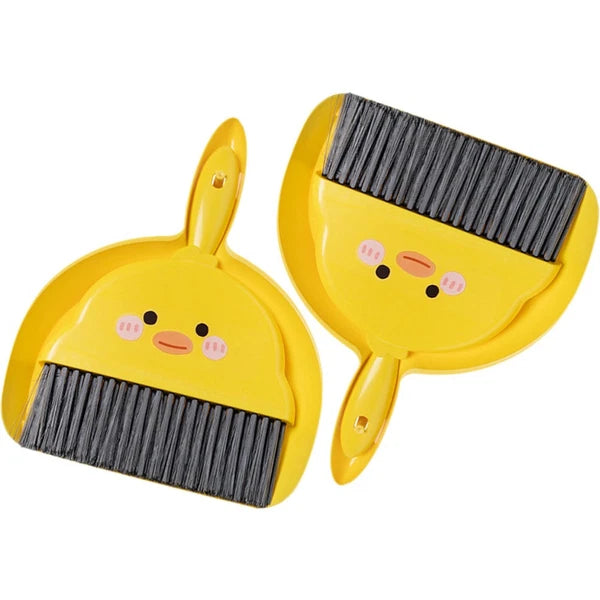 2 Sets Dustpan and Brush Mini Broom Pupils Child Kids Sweeping Toy Tabletop
