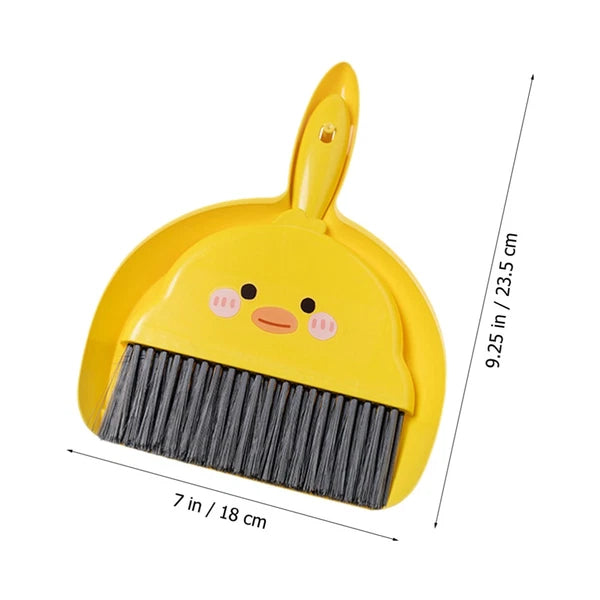 2 Sets Mini Broom Child Pupils Desktop Dust Pan Dustpan and Brush