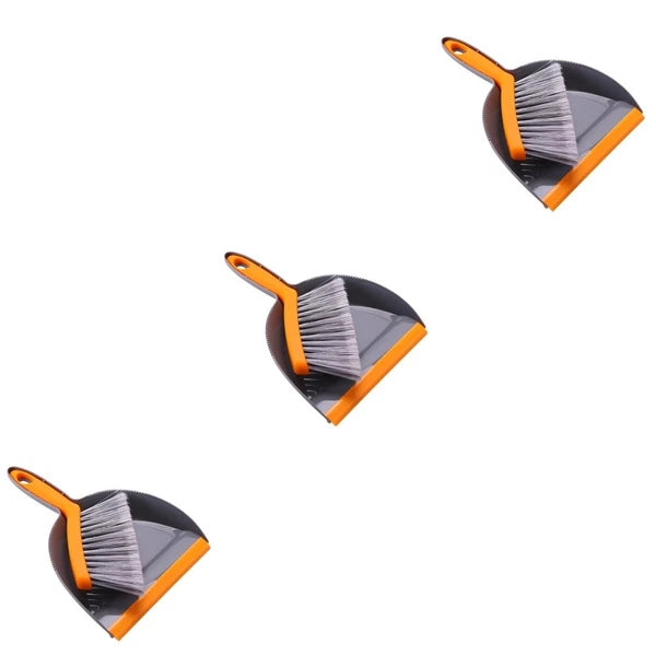 Set of 3 Mini Broom Dust Pan and Brush Sets Handheld Dustpan Small