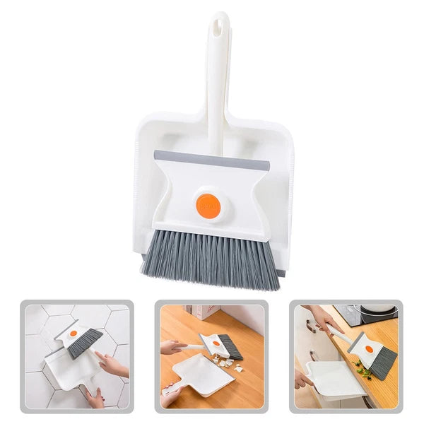Broom Dustpan Set Mini Brush Child Toddler Desk and Table Cleaning Kit Handheld