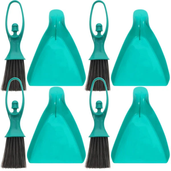 4 Sets Mini Broom Toddler and Dustpan Desktop Small Portable Compact