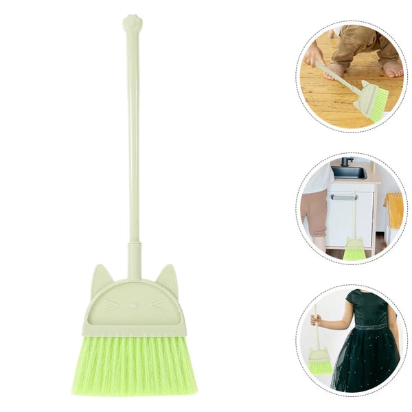 2 Pcs Children's Broom Set Toddler Kids and Dustpan Cleaning Toys