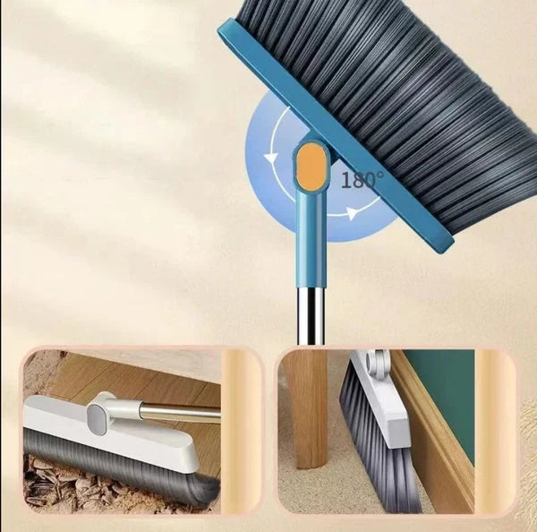 Broom Set with Dust Tray Foldable Easy to Store Dustpan Comb Design For Office