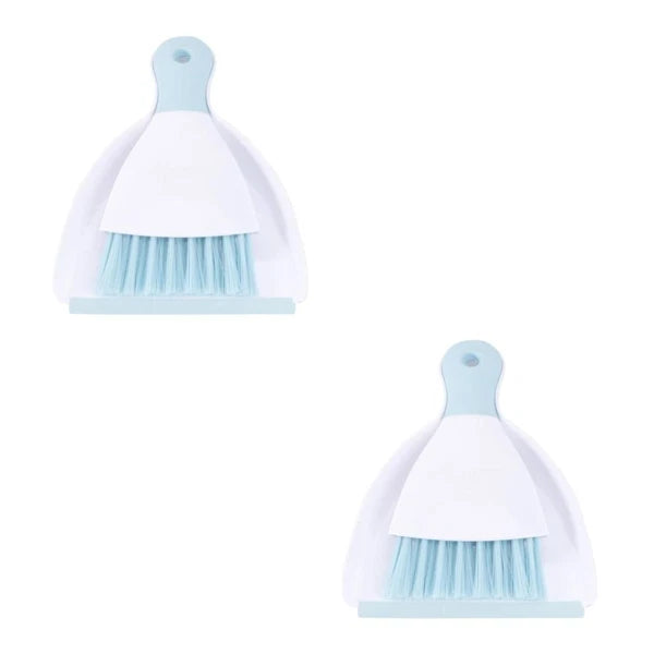 2 Pieces Convenient Small Dustpan Set Cleaning Tools Desktop Cleaner