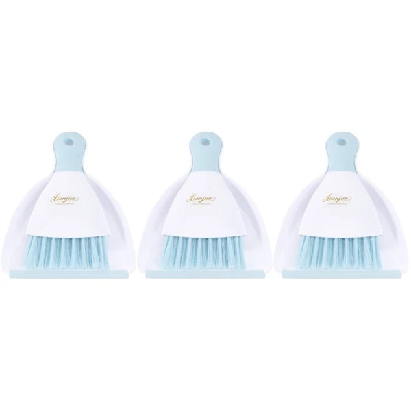 3 Count Convenient Small Dustpan Set Cleaning Broom Desktop Cleaner