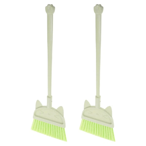 2 Pcs Children's Broom Set Toddler Kids and Dustpan Cleaning Toys