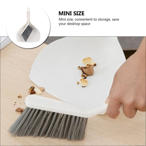 2 Sets of Desktop Cleaning Supplies Mini Broom Dustpan Portable Cleaning Tool