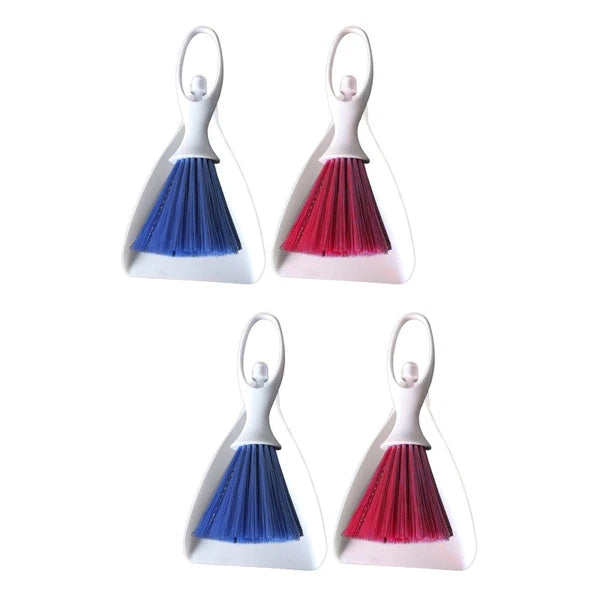 2 Pieces Desktop Broom Set Portable Dustpan Brush Cleaning Tools