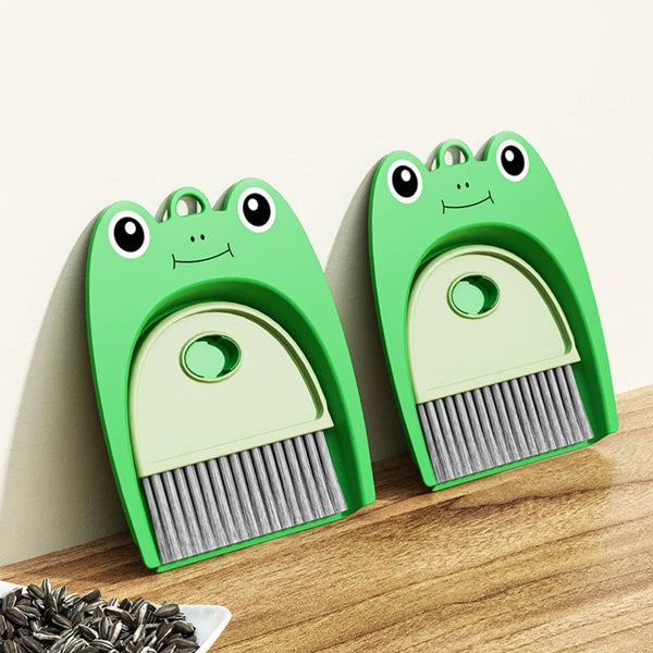 Small Broom Set Child Pupils Desktop Brush Dustpan and Compact Cleaning Tools