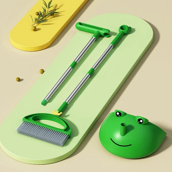 Children's Broom Set Student Toddler with Dustpan Kit Household Cleaning Tools