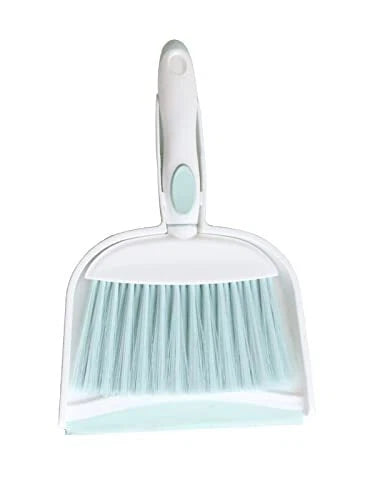 Dustpan and Brush Set Non-Slip Handle for Floor Surface Cleaning