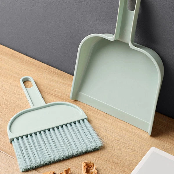 Desktop Broom Set Child Mini Dust Pan Car Cleaning Brush Interior